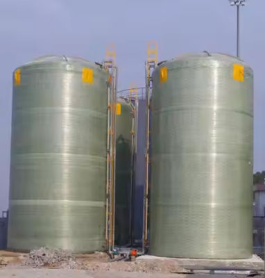 Pour les produits chimiques industriels, le réservoir de stockage vertical en FRP GRP