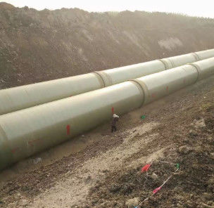Pipe en FRP en plastique renforcée de fibre de verre en forme ronde Pipe de sable souterraine haute pression