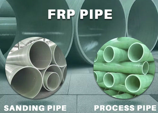 100 mm-4000 mm de diamètre FRP tuyau GRP tuyau rond Résistance à haute température