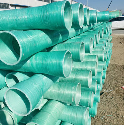 Pièces en fibre de verre renforcées de fibres de verre Frp Plastiques Pièces de mortier Grp Pipe de sable Pipe anti-corrosion