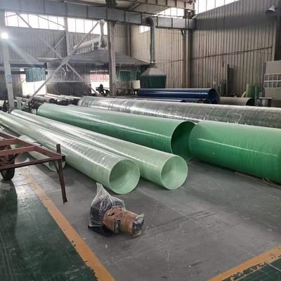 Traitement à l' huile Pipe en FRP ronde avec bride imprimée, conduit en FRP enveloppé de filament