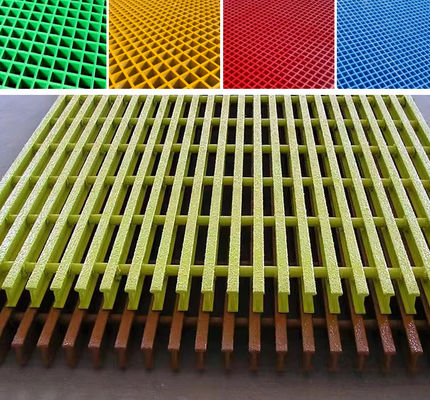 Grille en fibre de verre moulée en FRP lisse et sans UV 38x38x38 mm Grille en bois en FRP