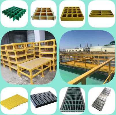 1220x3660mm Grille de la passerelle en fibre de verre, FRP GRP couverture de grille de grille d' arbre