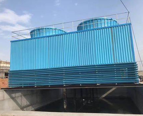 Tour de refroidissement en FRP de type contre-flux/croisement 100-1000 tonnes Anti-corrosion à faible bruit