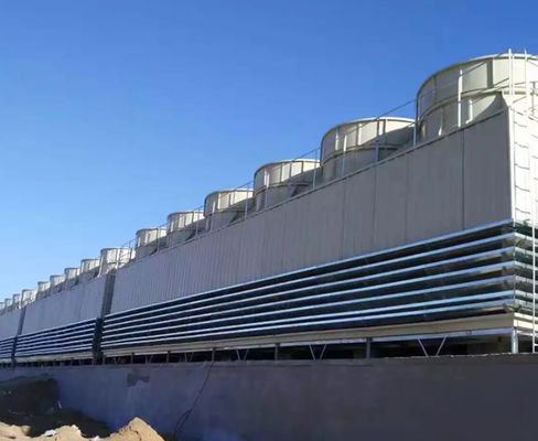 Tour de refroidissement en FRP pour l'eau industrielle contre-écoulement et débit croisé en FRP 10 000 m3/h