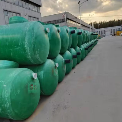 Réservoir bioseptique souterrain de type horizontal GRP Frp pour usine de traitement des eaux usées