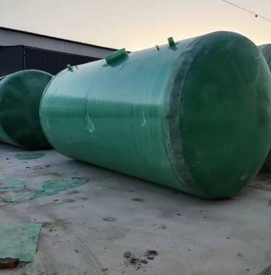Réservoir bioseptique souterrain de type horizontal GRP Frp pour usine de traitement des eaux usées