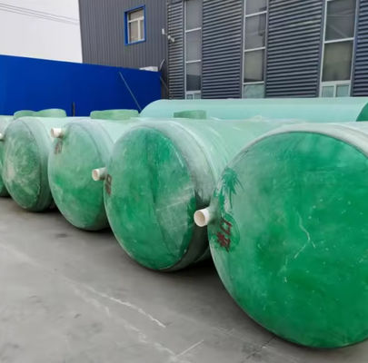Réservoir bioseptique souterrain de type horizontal GRP Frp pour usine de traitement des eaux usées