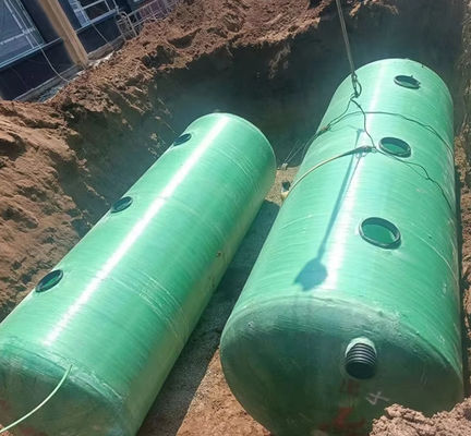 Purification de l'eau FRP réservoir septique Système de traitement des eaux usées ménagères de type souterrain