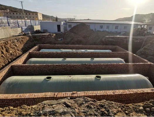 Réservoir septique bio FRP de 1000L Pas de fuite Réservoir d'égouts en fibre de verre