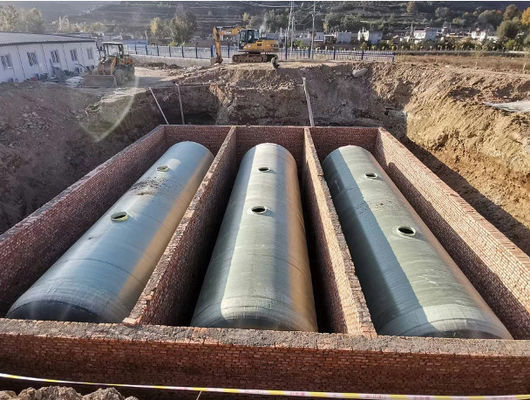 Réservoir septique bio FRP de 1000L Pas de fuite Réservoir d'égouts en fibre de verre