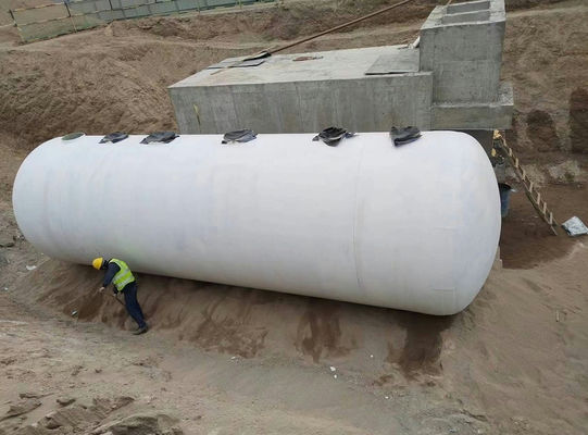 Réservoir septique bio FRP de 1000L Pas de fuite Réservoir d'égouts en fibre de verre