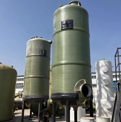 Tour d'absorption de brouillard acide en FRP en fibre de verre GRP HCL Récipient de stockage d'acide chlorhydrique