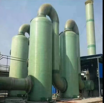 Tour d'absorption en fibre de verre industrielle GRP Frp pour le traitement des déchets acides et la purification des gaz
