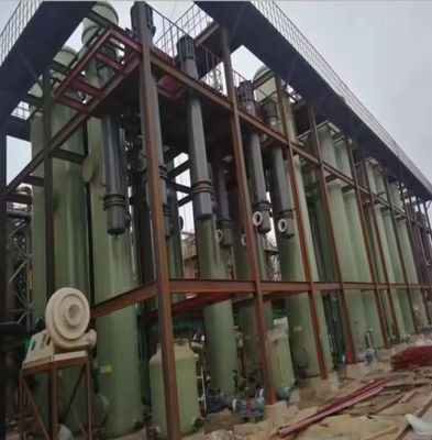 Tour d'absorption en fibre de verre industrielle GRP Frp pour le traitement des déchets acides et la purification des gaz