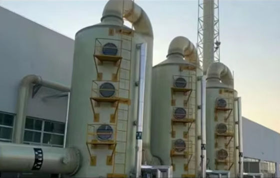 Épurateur de fumée acide de brouillard de gaz résiduel Tour de purification de brouillard acide FRP GRP Faible entretien