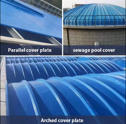 Couverture de réservoir d'égouts de collecte de gaz FRP GRP Couverture de réservoir d'eaux usées Haute résistance