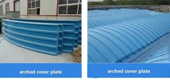 Pour les eaux usées industrielles, couverture en FRP en fibre de verre, revêtement de toiture ondulé, tôle de carrelage, ignifuge