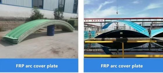 Pour les eaux usées industrielles, couverture en FRP en fibre de verre, revêtement de toiture ondulé, tôle de carrelage, ignifuge