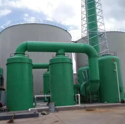 Tour de désulfuration en FRP à haute capacité, épurateur de gaz d'ammoniac en plastique renforcé de fibres
