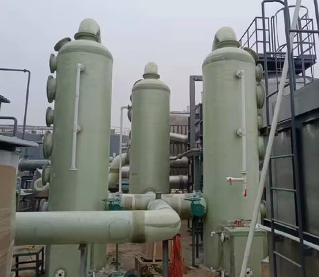 Tour de désulfuration chimique industrielle Tour de purification d'absorption des gaz de déchets FRP
