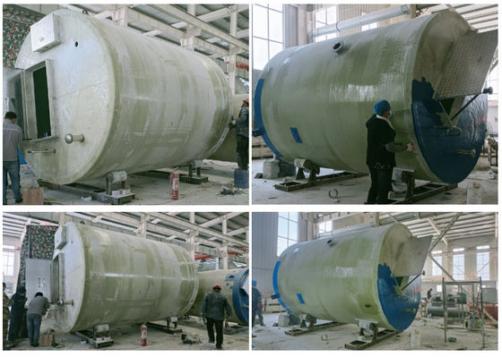 Grp Fibre de verre Frp Station de pompage pour les eaux usées préfabriquées