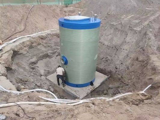 Station de pompage submersible préfabriquée en FRP pour le levage des eaux et le traitement des eaux usées