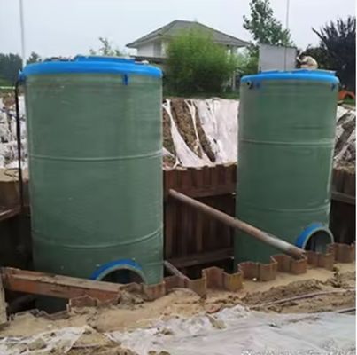 Frp GRp Station de levage intégrée pompe, collecte d' eau de pluie Station de levage d' égout