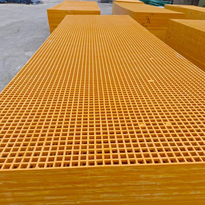 Grilles carrées en fibre de verre FRP ignifuge épaisseur 25 mm 30 mm 38 mm 50 mm