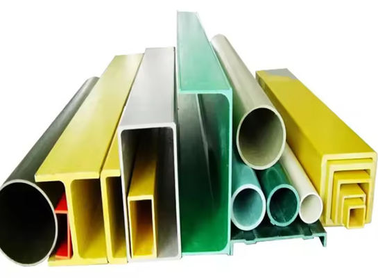 OEM Tubes creux en fibre de verre FRP Profiles pultrusés Carré Rectangulaire Ronde