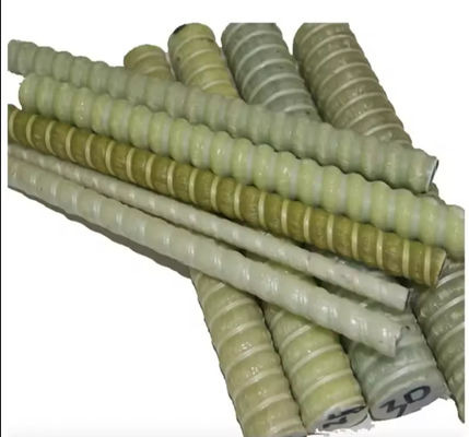 Résistant à la corrosion FRP en fibre de verre Barre de renforcement en fibre de verre Barres de renforcement en fibre de verre Longueur personnalisée