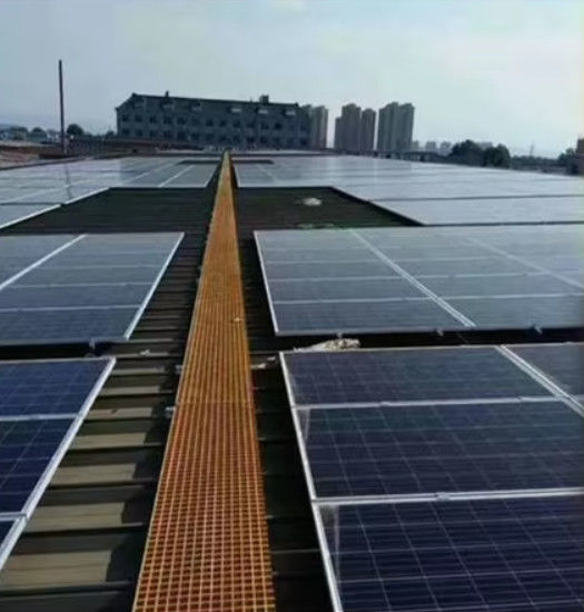 Énergie solaire Panneaux de grille en FRP Roof Top Walkways Panneau de feuille de grille de sol en plastique