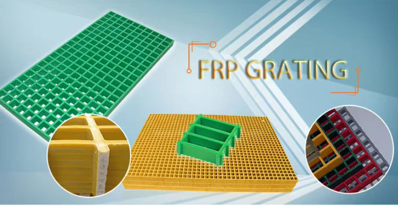 Réseau de treillis en FRP GRP Carré Lourd, Réseau de plancher en fibre de verre Résistance à la corrosion