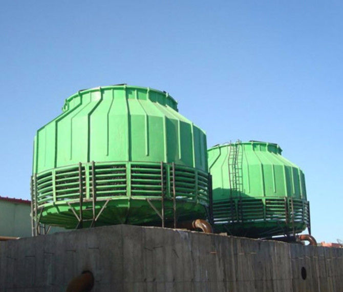 Tour de refroidissement circulaire de type FRP GRP 500-1000 tonnes Réduction rapide de la température
