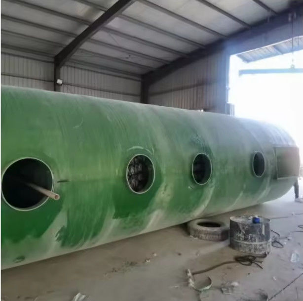 Réservoir bioseptique souterrain de type horizontal GRP Frp pour usine de traitement des eaux usées