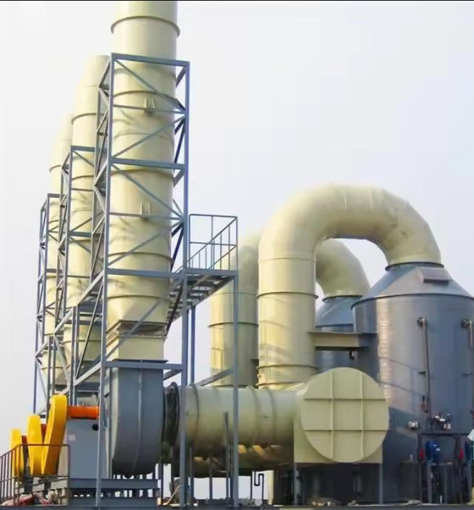 Tour d'absorption de FRP industriel GRP pour le traitement des gaz de résidu et des gaz de brume acide