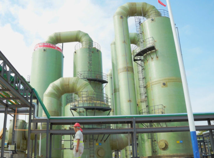 FRP léger GRP Tour d'extraction de brome Maintenance moindre Pour la production d'eau de mer