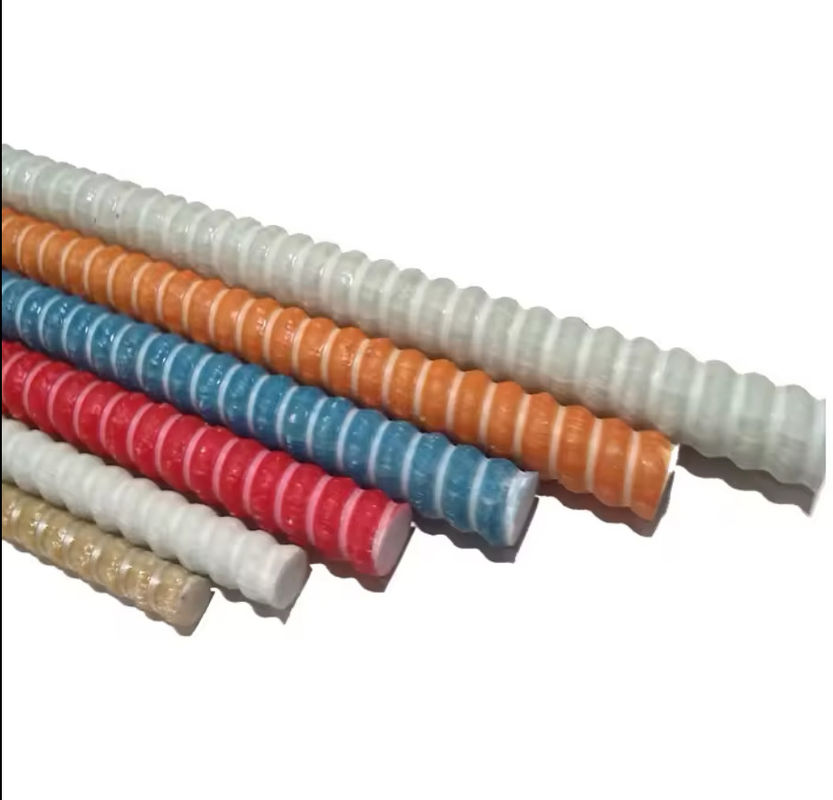 Résistant à la corrosion FRP en fibre de verre Barre de renforcement en fibre de verre Barres de renforcement en fibre de verre Longueur personnalisée